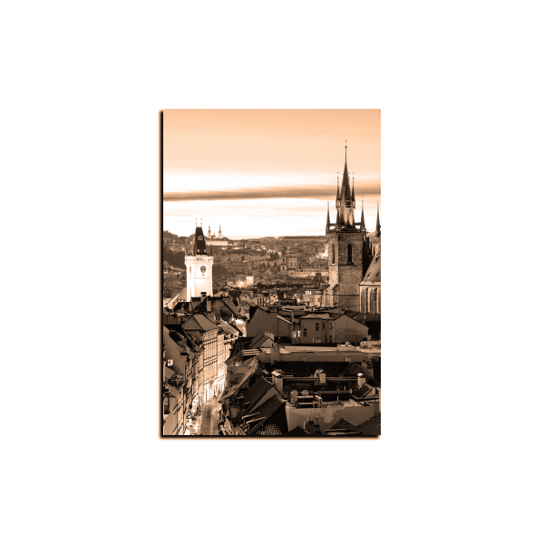 Slika na platnu - Panoramski pogled na stari Prag - pravokutnik